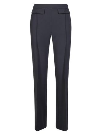 Elisabetta Franchi High Waist Pleated Flap E Trousers