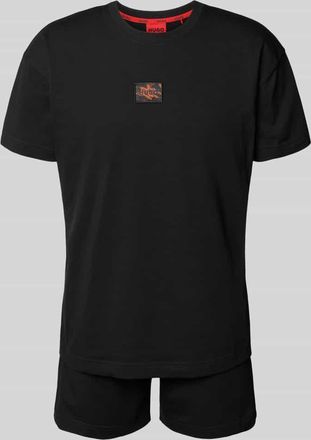 HUGO BOSS Regular Fit Pyjama aus Baumwoll-Mix Modell GALAXY in Black, Gr&ouml;&szlig;e XXL