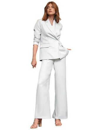 Jessica London Bi-Stretch Shaped Blazer in White at Nordstrom, Size 20