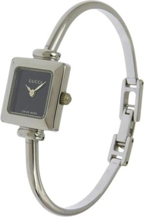 Gucci Pre-owned Roestvrijstalen Horloge - Dames - Vintage Horloges - Zwart - ONE Size - Vintage