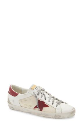 Golden Goose Super-Star Sneaker in Beige/white/red/grey at Nordstrom, Size 14Us