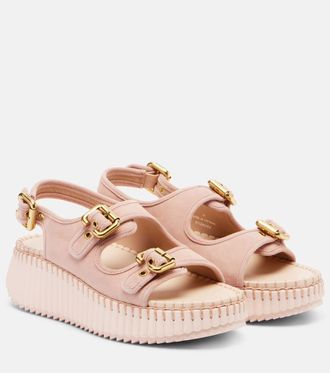 Chlo&eacute; Chlo&eacute; Nama suede platform sandals