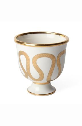 Jonathan Adler Botanist Snake & Apple Decorative Bowl in White /Gold at Nordstrom