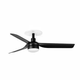 Netlighting Mini Punt Recessed 90cm LED Ceiling Fan Matt Black CCT