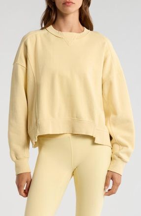 Free People FP Movement Intercept Cotton Blend Sweatshirt in Sunlit Yellow at Nordstrom, Size X-Small