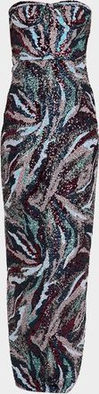 Bronx and Banco Dahlia Sequined Maxi Dress