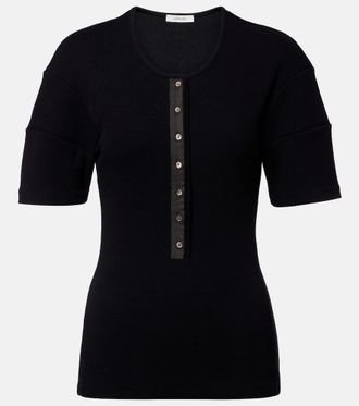 Christophe Lemaire Cotton and linen Henley shirt