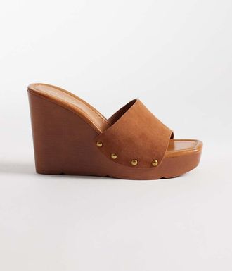 Aldo Aldo - Grounded - Sandali con zeppa alluncinetto color cuoio-Marrone