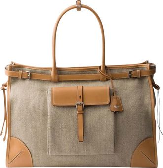 Prada Natural Bonnie Large Tote