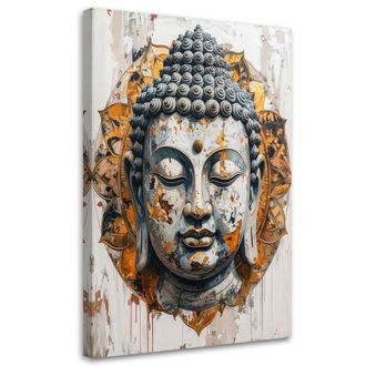 Feeby Impresi&oacute;n De Imagen, Cabeza De Buda Zen Spa Orient En Beige, 80x120