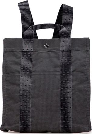Hermès Zaino Herline MM in tela 1990-2010 - Grigio