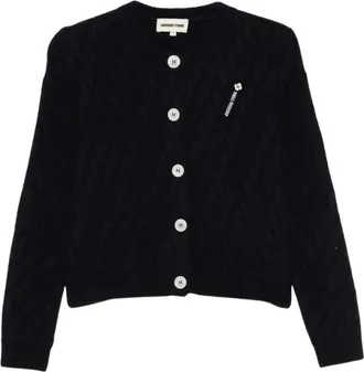 Shushu/Tong Cardigan in maglia con logo ricamato - - Knitwear - Donna - Nero - XS