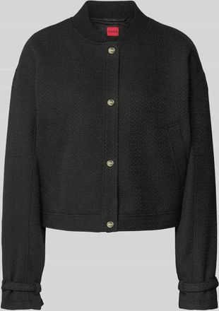 HUGO BOSS Oversized Sakko in Boucl&eacute;-Optik Modell ASENSE-1 in Black, Gr&ouml;&szlig;e 32