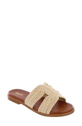 Mia Poet Slide Sandal in Natural at Nordstrom, Size 6.5