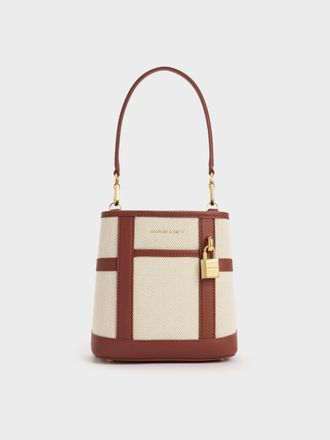 Charles & Keith Scottie Canvas Bucket Bag