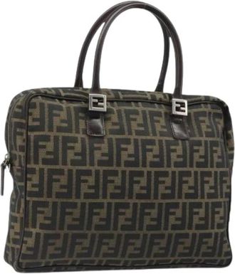 Fendi Pre-owned Zucca Canvas Hand Bag - Dames - Vintage Handtas - Bruin - ONE Size - Leer - Vintage
