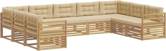 vidaXL Conjunto De Sof&aacute;s De Exterior 9 Uds. Y Beige Vidaxl