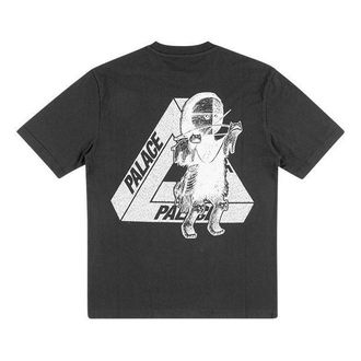 Palace U Figure Black Back Printing Short Sleeve Unisex P17TS104