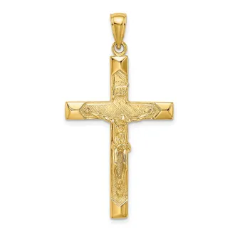 Diamond2Deal 14k Yellow Gold Crucifix Charm