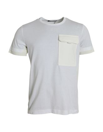 Dolce & Gabbana Mens White Cotton Pocket Short Sleeves T-Shirt