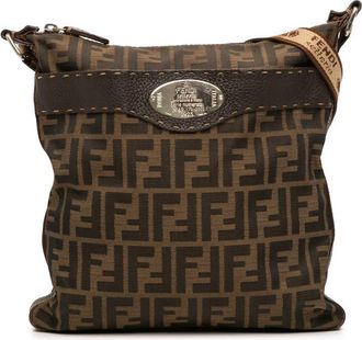 Fendi Pre-owned Fendi Zucca Canvas Selleria Crossbody Ladies M2MISPAZH0G49GUG