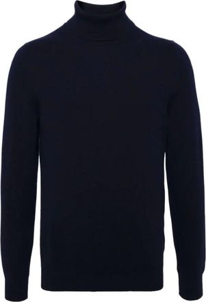 Fedeli Navy Blue Cashmere Knit Jumper