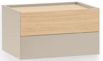 Teulat Design Nachttisch otto, wandhängend, Sand/Eiche