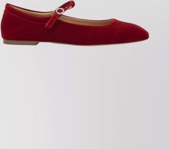 Aeyde round toe velvet ballerina shoes with flat sole