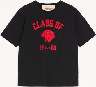 Valentino T-Shirt Valentino In Cotone Con Stampa Panther Uomo NERO/ROSSO XXL
