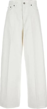 Haikure Boyfriend Fit Off-White Jeans with Soft Waistband
