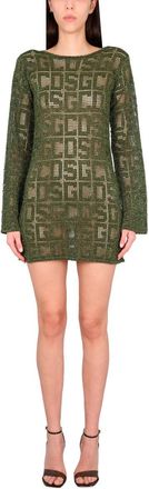 GCDS Monogram Macrame Dress-Donna