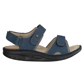 Finn Comfort Yuma 1561 Nubuck Womens Hook and Loop Sandals - Lake Grey - Size:UK 5.5