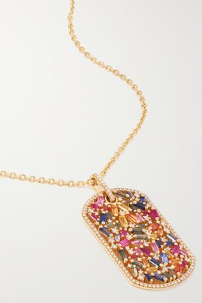 Suzanne Kalan Collana In Oro 18 Carati Con Zaffiri E Diamanti