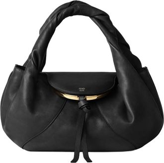 Fendi Small Spy Leather Bag In Black