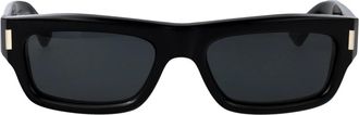 Saint Laurent Rechthoekige Zonnebril - unisex - Accessoires - Zwart - Maat: 54 MM