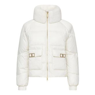 Fracomina Winter Jackets, female, White, Size: L White Urban Puffer Coat