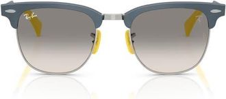 Ray-Ban 60mm Scuderia Ferrari Clubmaster Polarized Sunglasses in Grey Gradient at Nordstrom