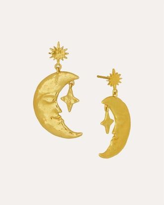 Ottoman Hands Crescent Moon Drop Earrings in Gold at Nordstrom