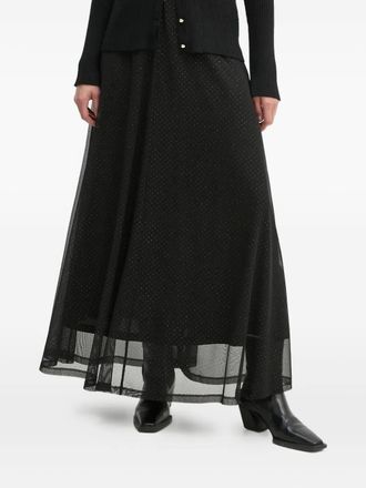 Bruuns Bazaar glitter A-line maxi skirt - Black