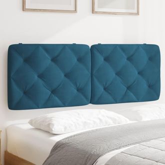 vidaXL Cabecero De Cama Acolchado Terciopelo Azul 140 Cm Vidaxl