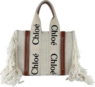 Chlo&eacute; Pre-owned Tote Bag - Dames - Vintage Shopper - Beige - ONE Size - Katoen - Vintage