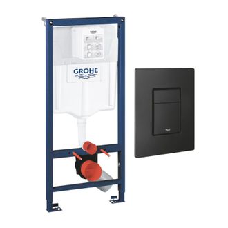 GROHE L&aacute;mpara De Techo Mural Grohe Rapid Sl Project Con Placa De Enrasado, Color Negro Mate