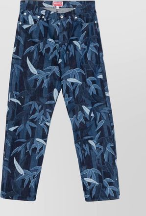 Kenzo printed straight trousers pockets