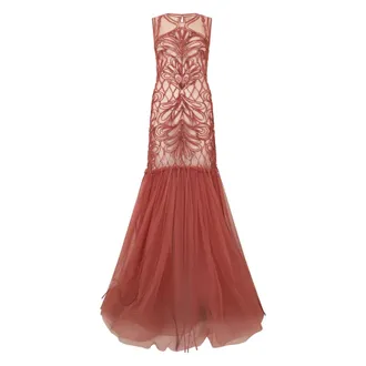 Alberta Ferretti Dames, Jurken, Rood, Maat: XL Leer