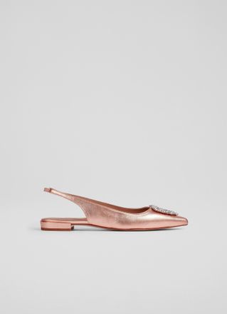 L.k. Bennett Womens Luana Flats, Copper - Bronze - Size UK 2