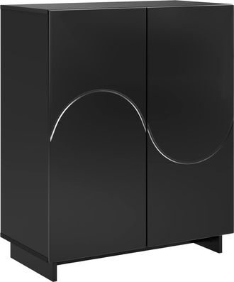 vidaXL Armario Zapatero 73 X 38 X 87,5 Cm Madera De Ingenier&iacute;a Negro Vidaxl