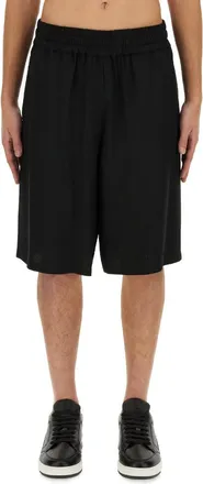 Moschino Logo-Detailed Bermuda Shorts - Black