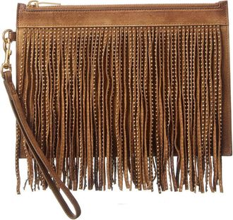 Saint Laurent Leather & Suede Pouch