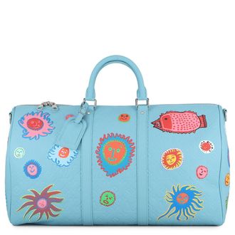 Louis Vuitton Blue Multi-Color Monogram Boston Bag (Pre-Owned)