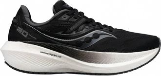 Saucony Womens Triumph 20 Running Shoes In Black/white Noir/blanc